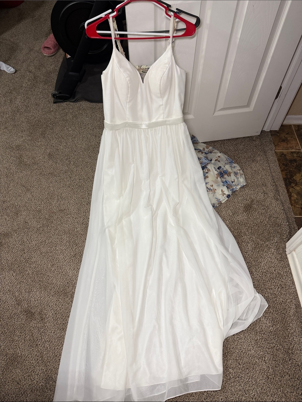 White Spaghetti Strap Maxi Dress